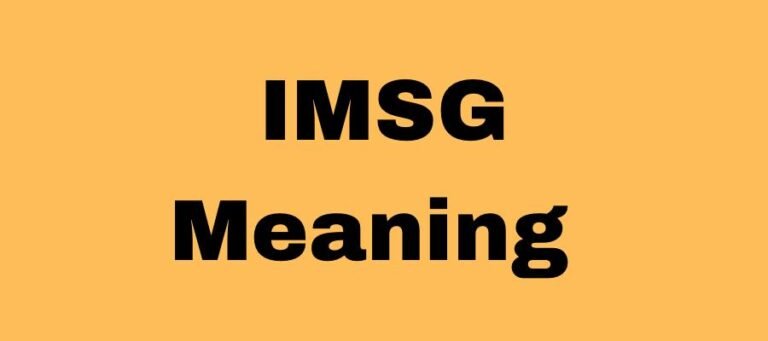 What Does IMSG Mean In Text?