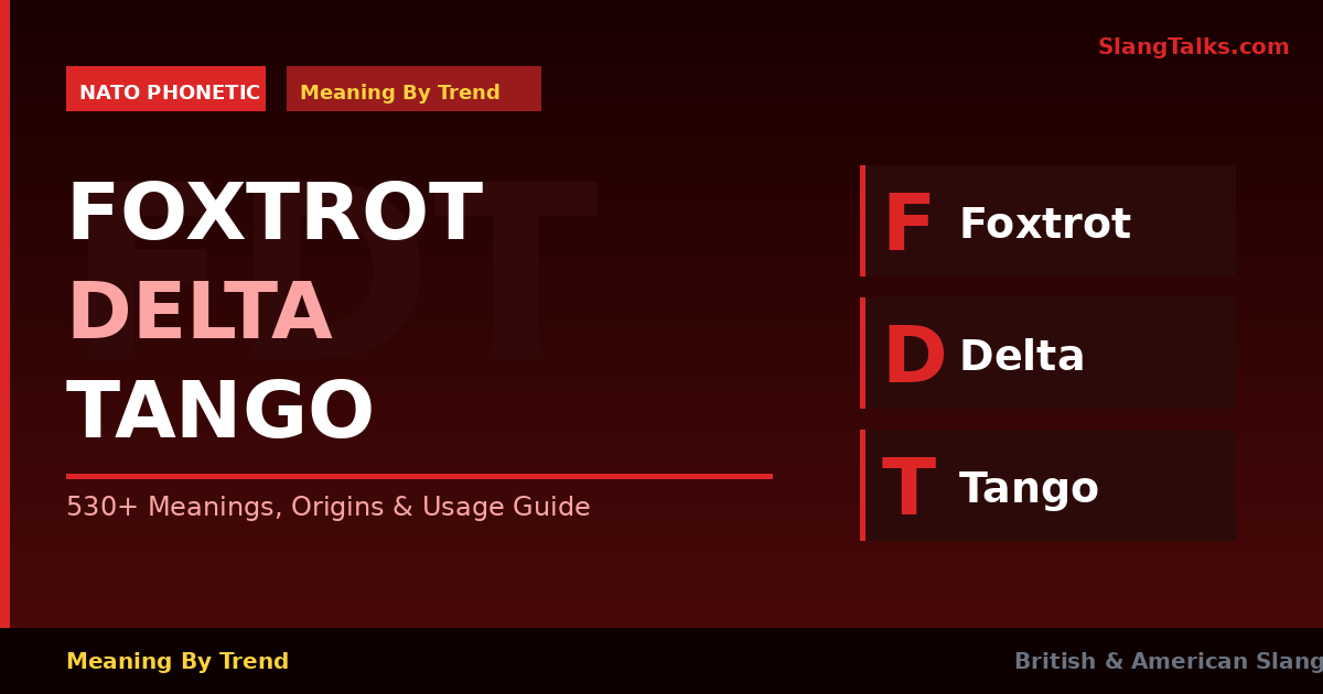 foxtrot delta tango meaning
