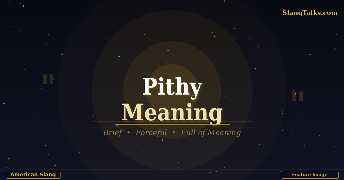 pithy meaning