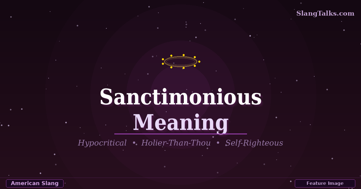 sanctimonious meaning