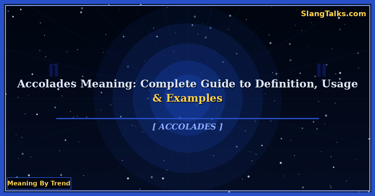 accolades meaning