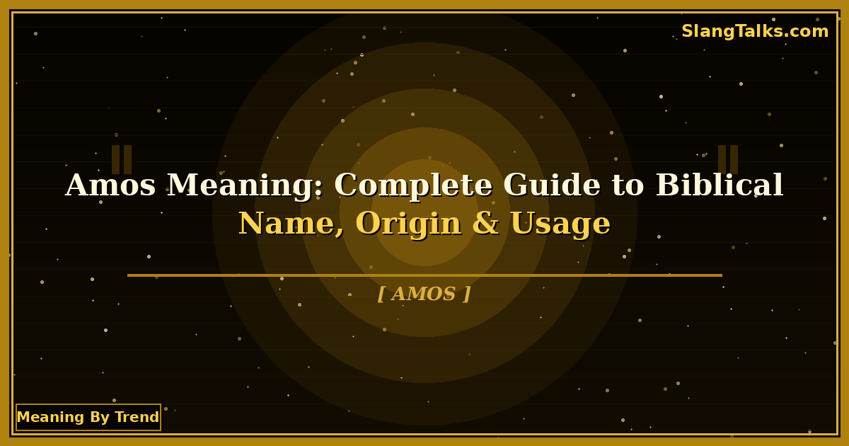 amos meaning