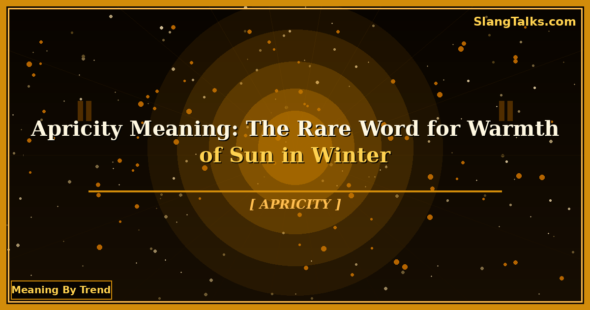 apricity meaning