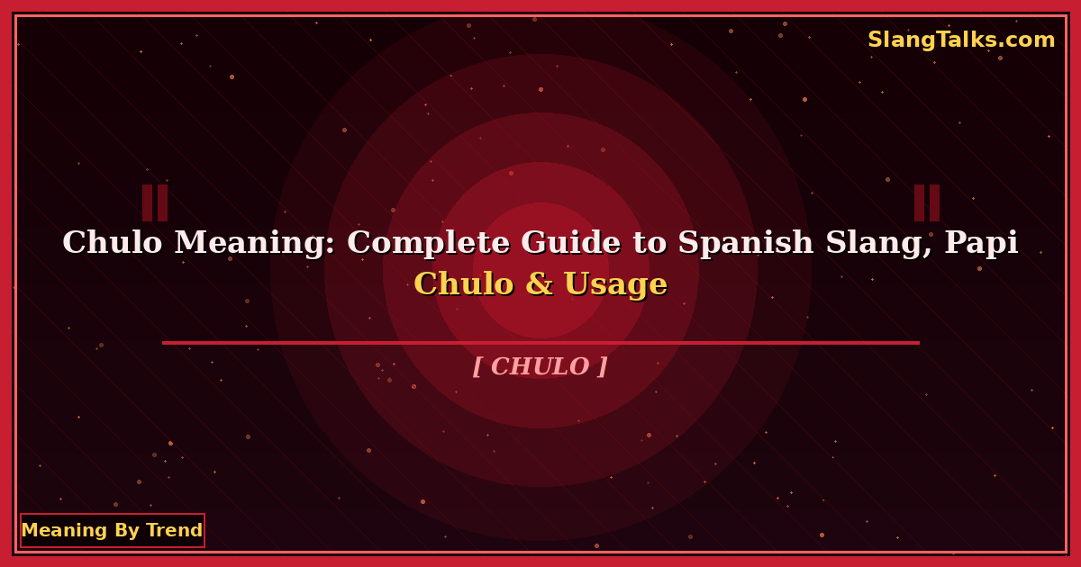 chulo meaning