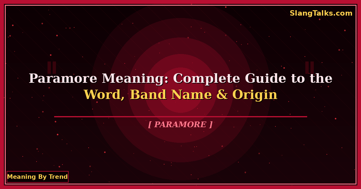 paramore meaning