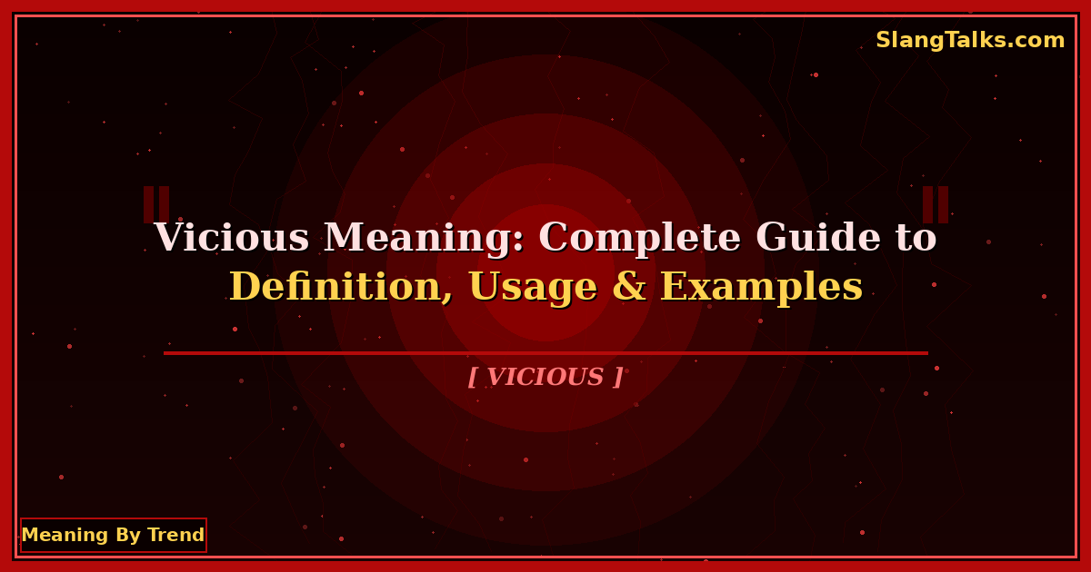 vicious meaning