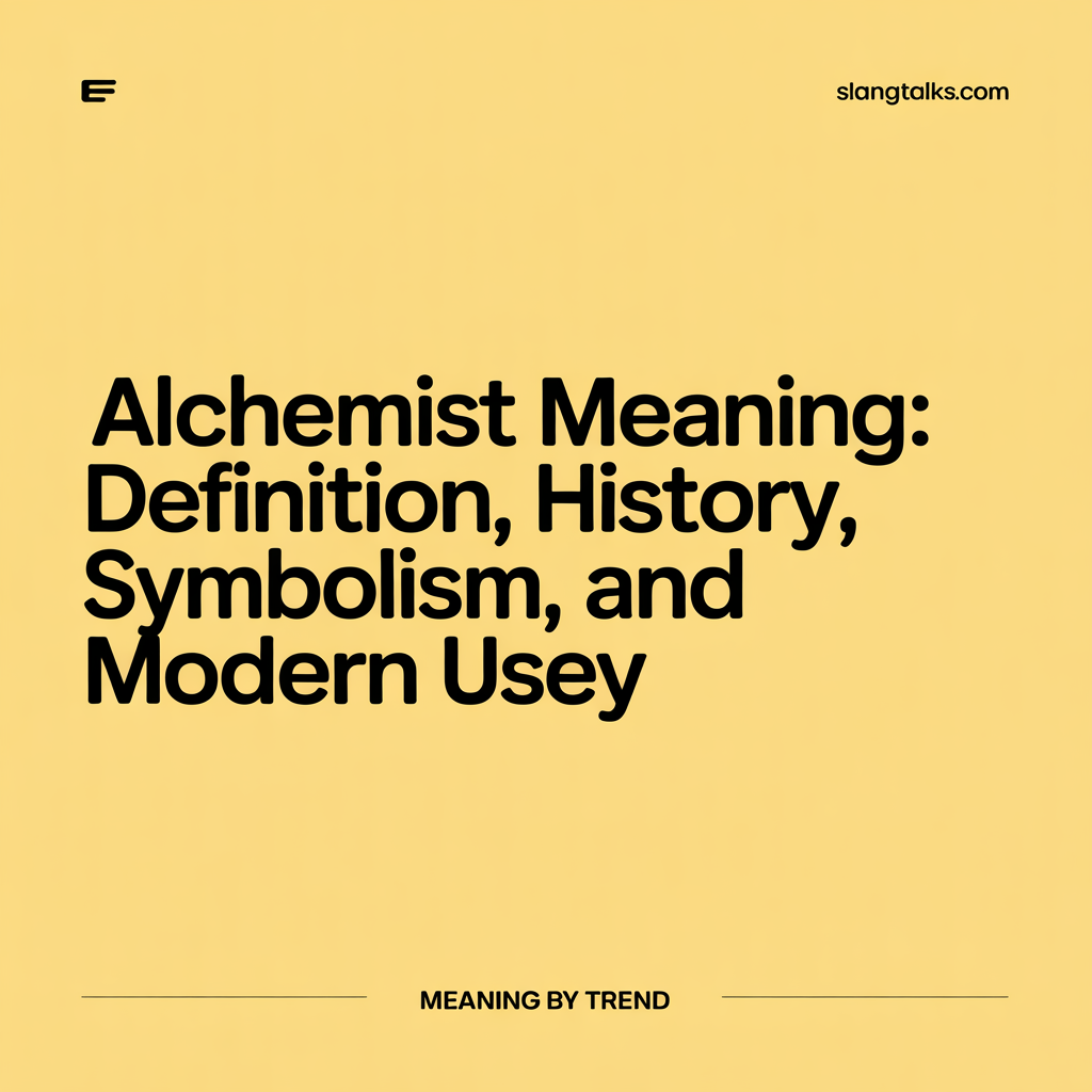 alchemist meaning