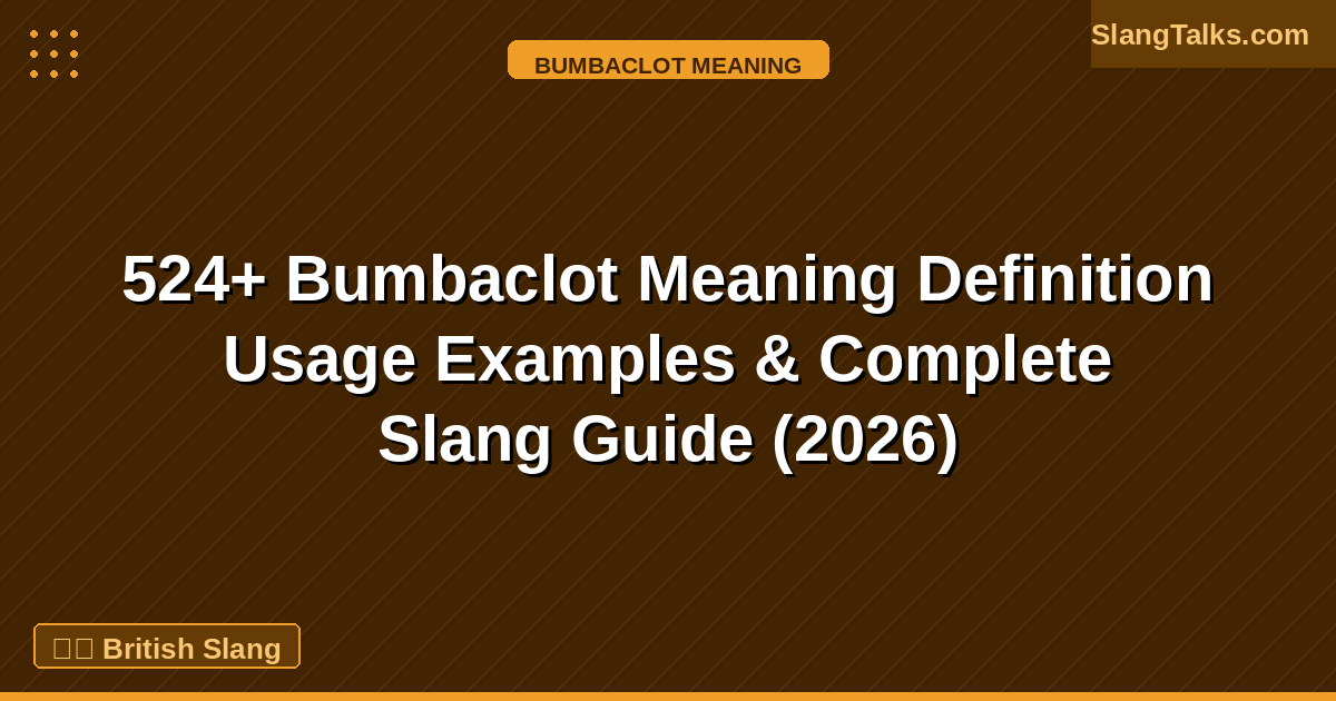 bumbaclot meaning