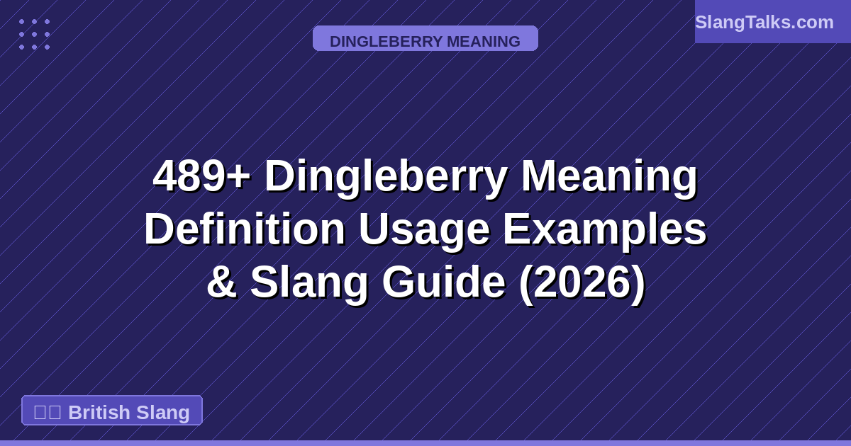 dingleberry meaning