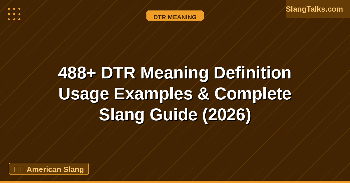 dtr meaning
