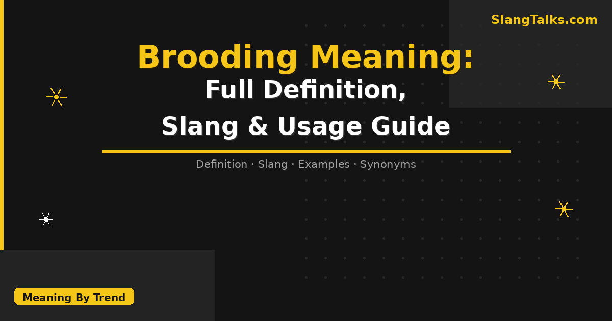 brooding meaning