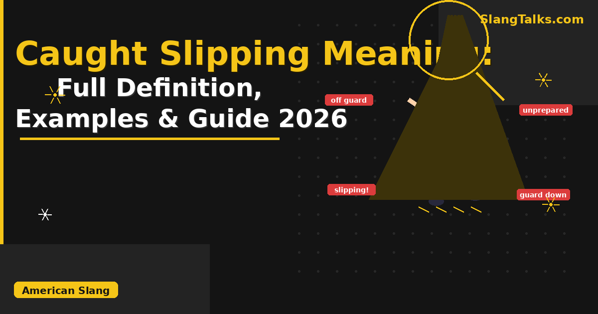 caught slipping meaning