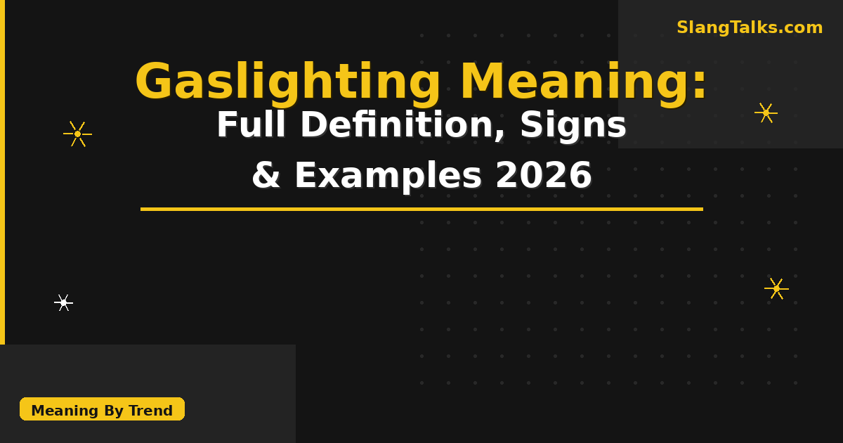 gaslighting meaning