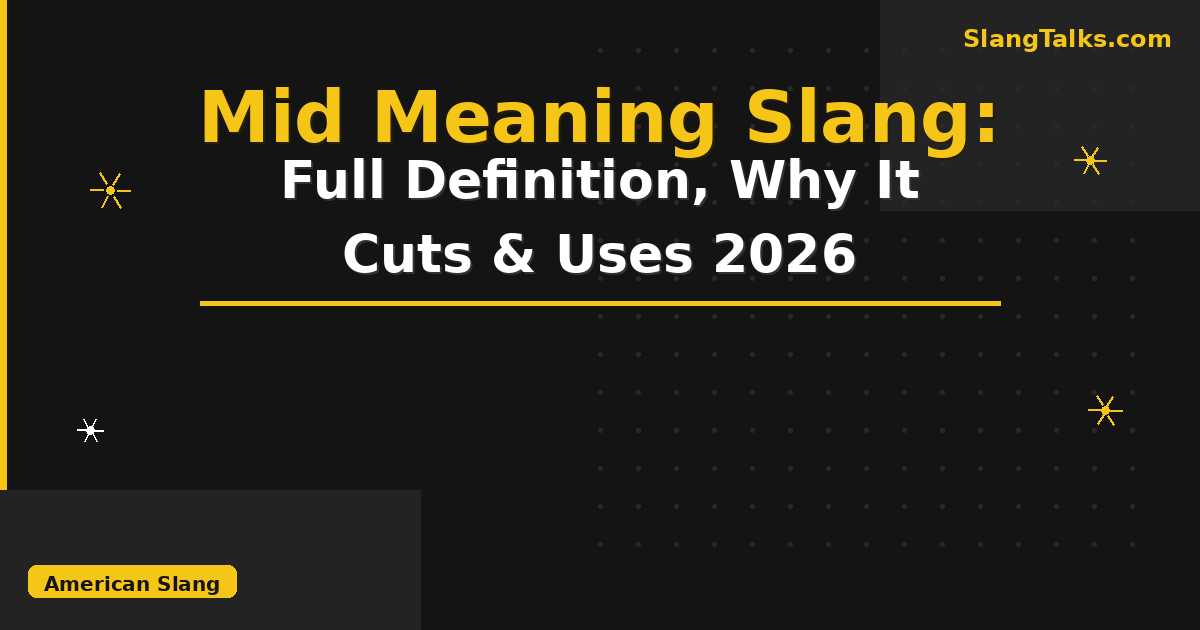 mid meaning slang
