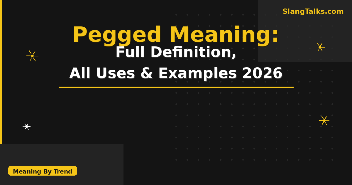 pegged meaning
