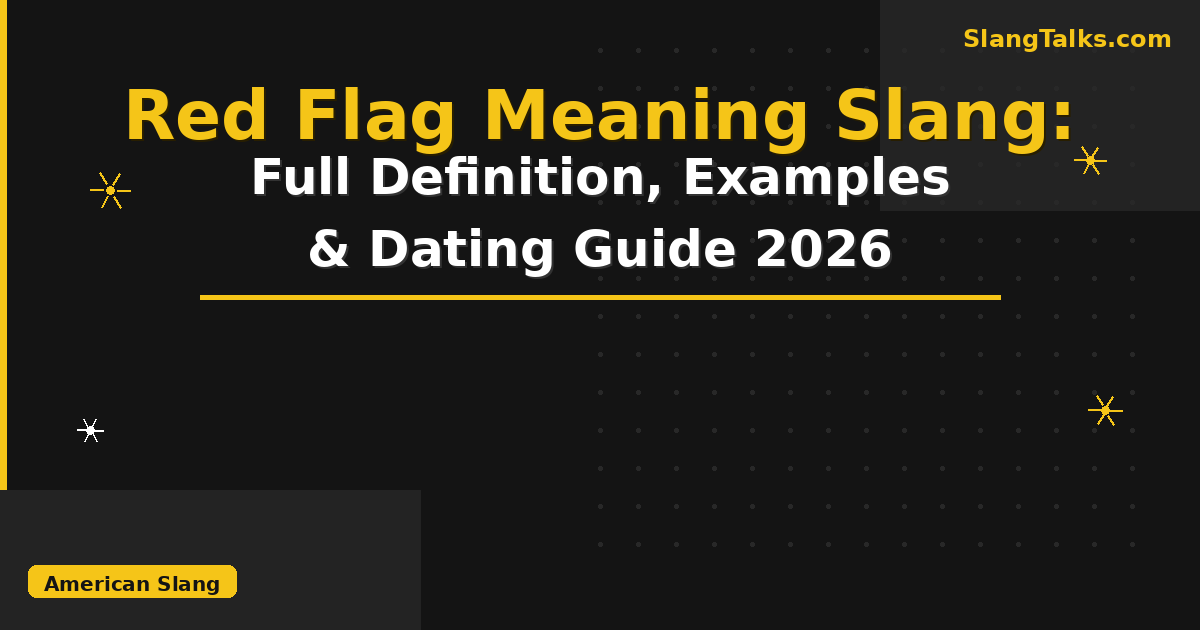 red flag meaning slang