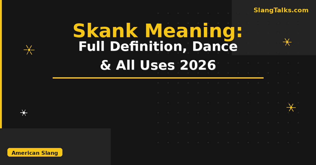 skank meaning