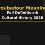 troubadour meaning