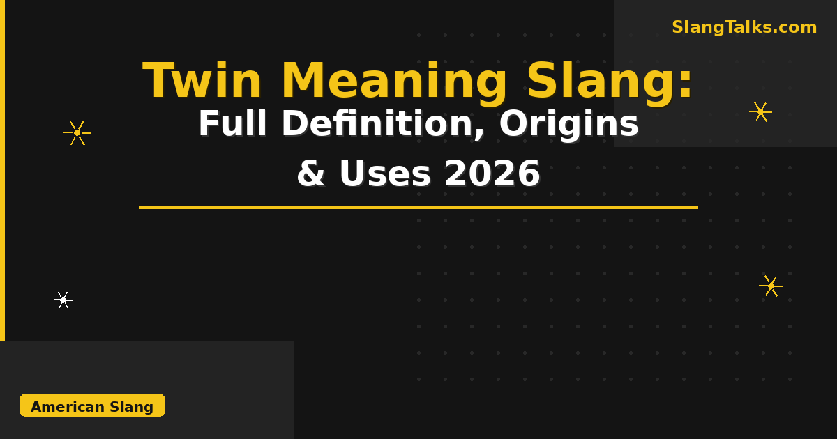 twin meaning slang