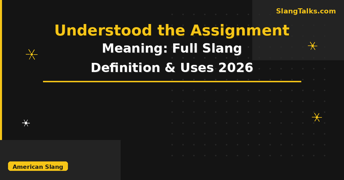 understood the assignment meaning