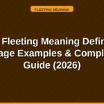 fleeting meaning