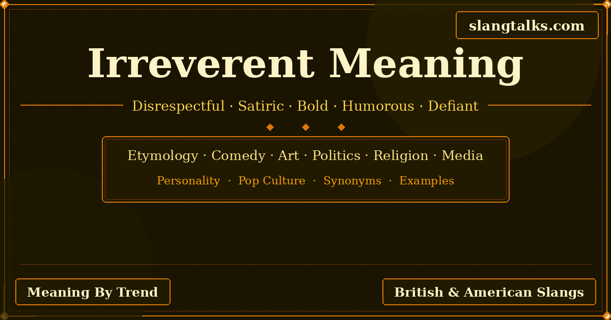 irreverent meaning