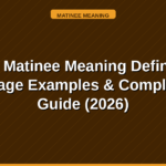 matinee meaning