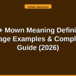 mown meaning