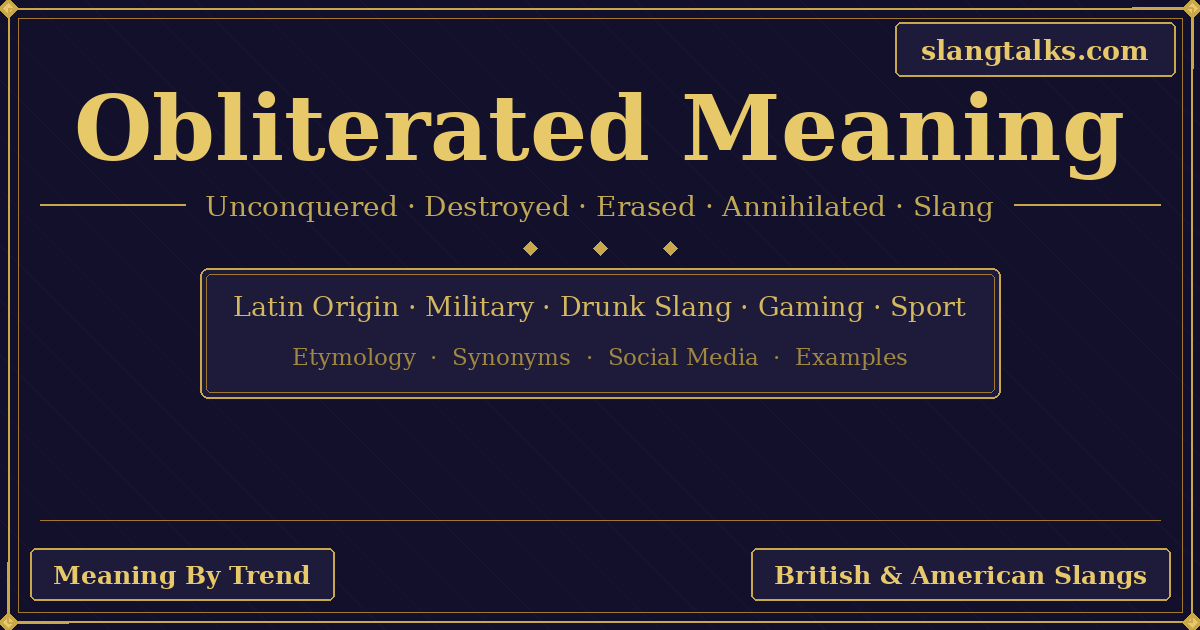 obliterated meaning