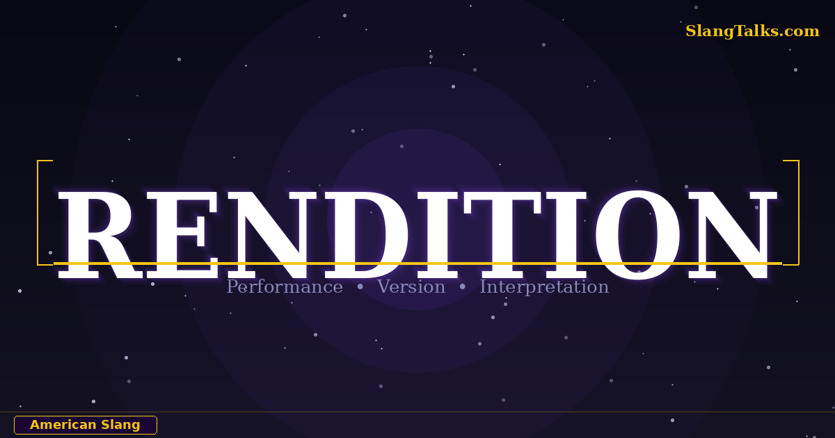 rendition meaning