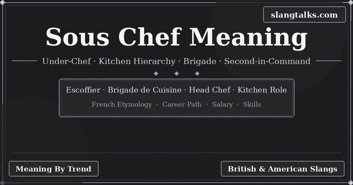 sous chef meaning