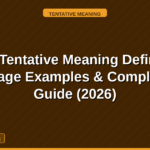 tentative meaning