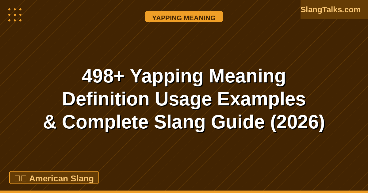 yapping meaning