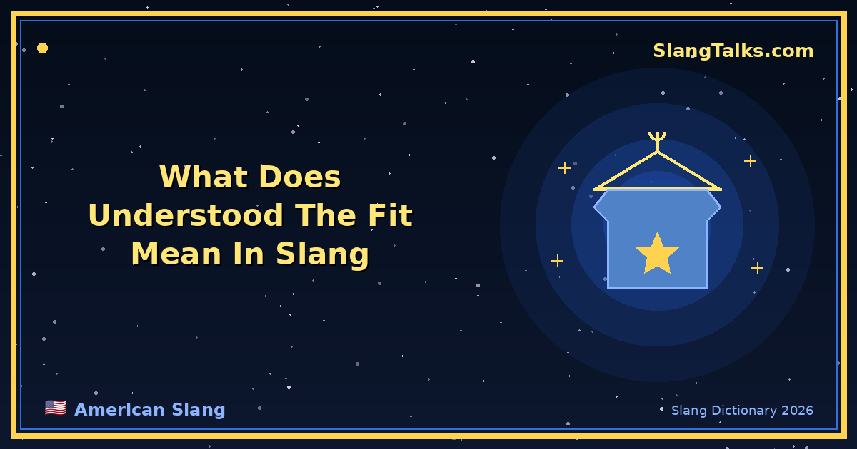 what does understood the fit mean in slang