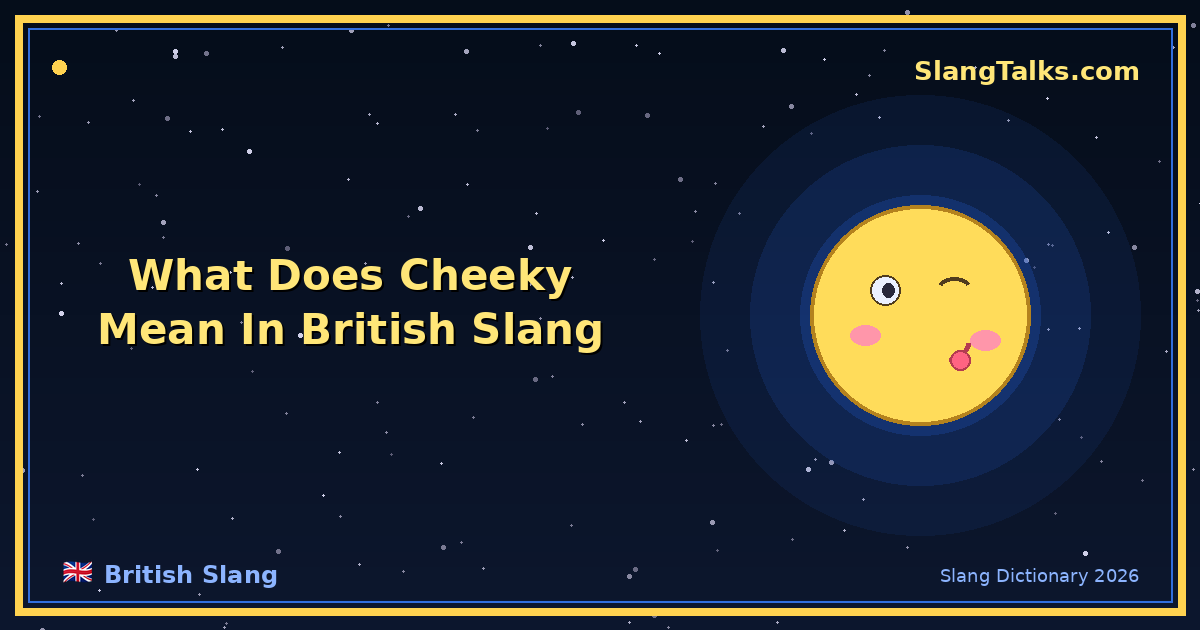what does cheeky mean in british slang
