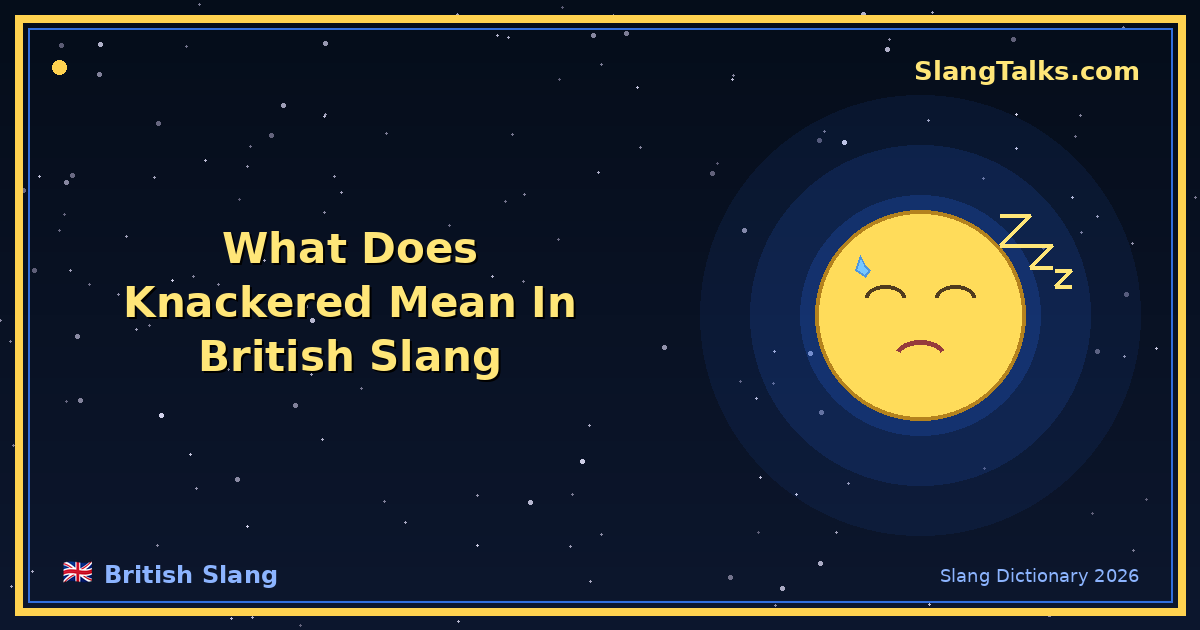 what does knackered mean in british slang