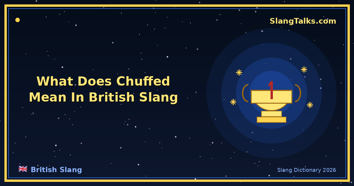 what does chuffed mean in british slang