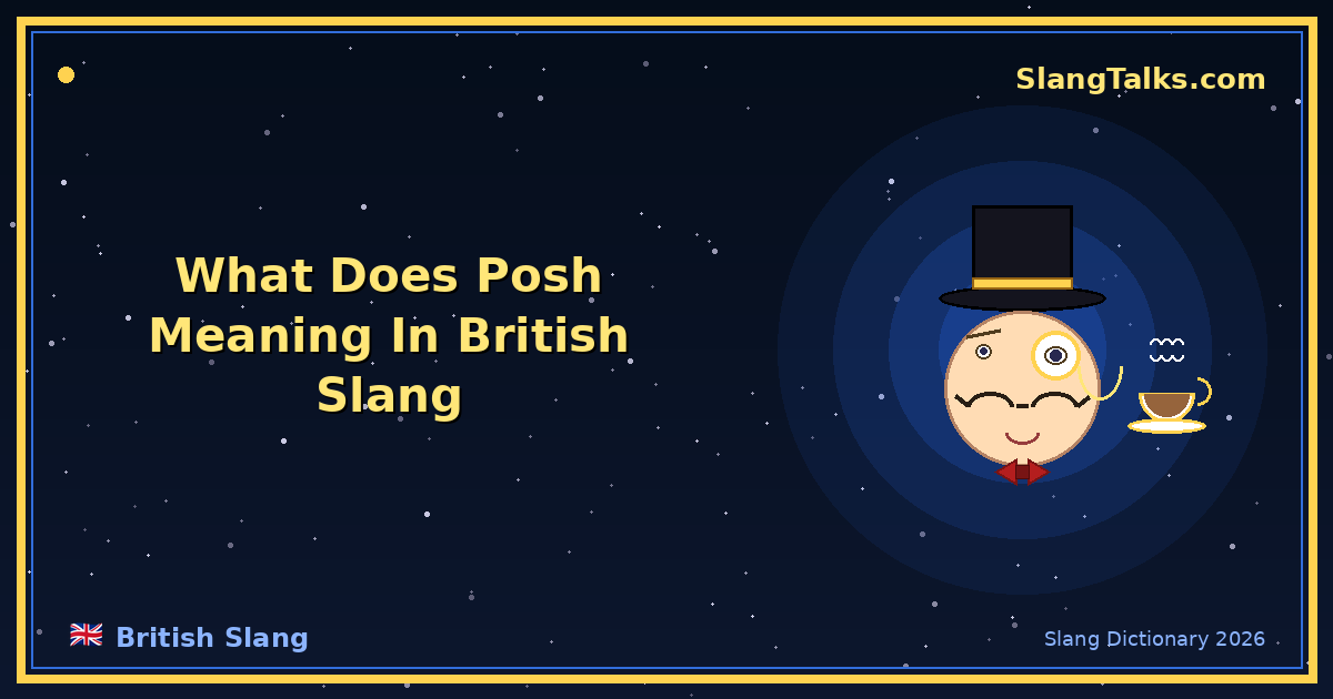 what does posh meaning in british slang