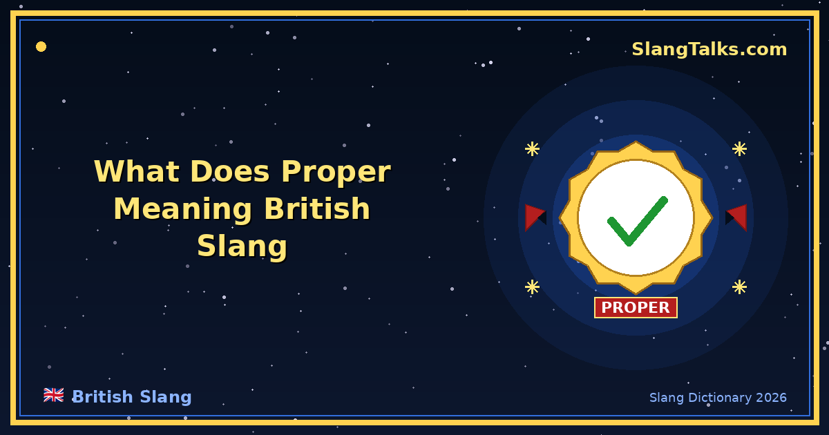 what does proper meaning british slang