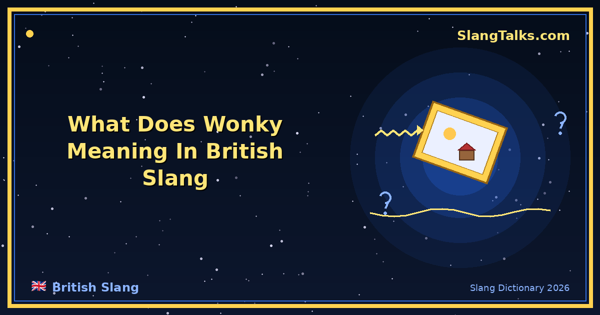 what does wonky meaning in british slang