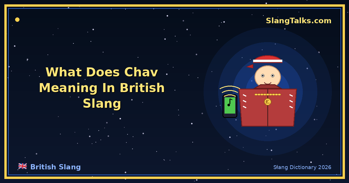 what does chav meaning in british slang