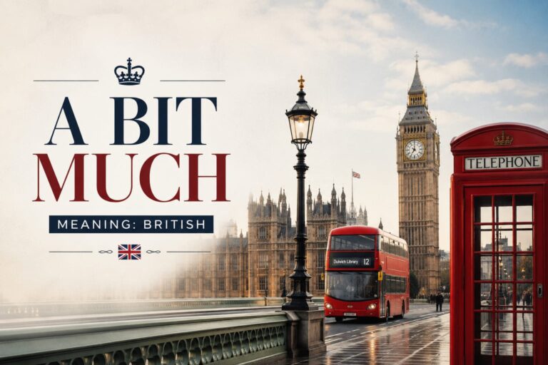 a bit much meaning british