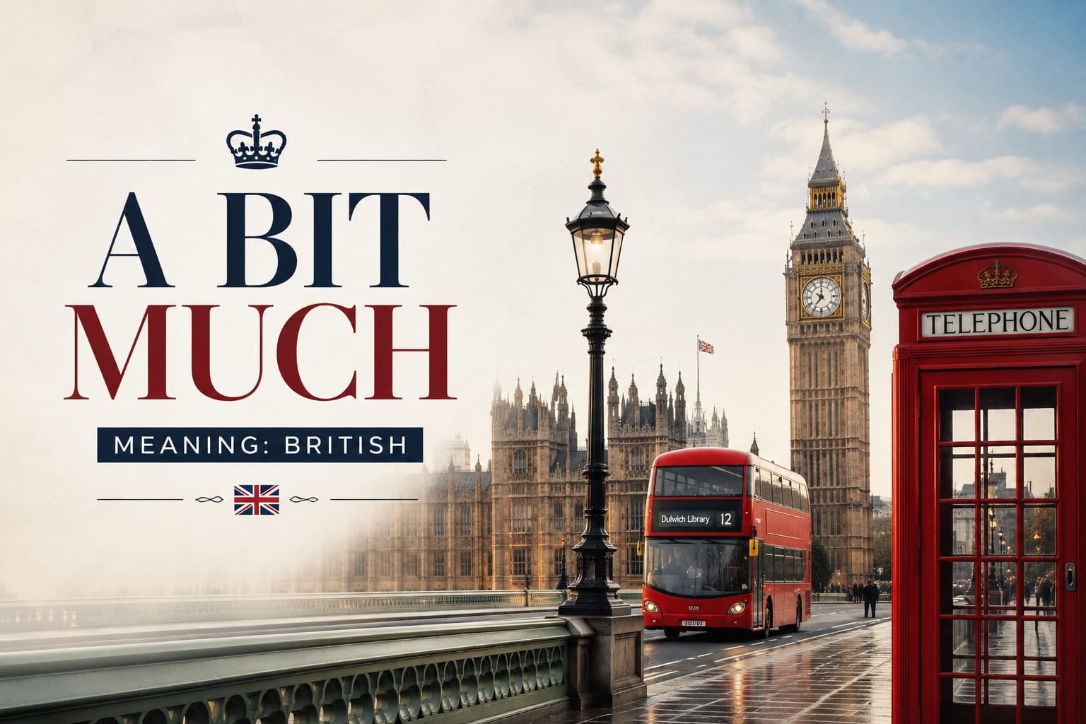 a bit much meaning british