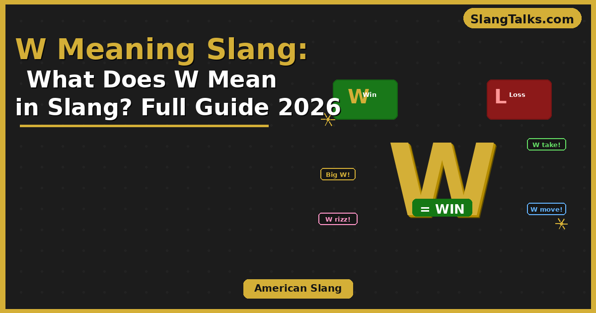 W meaning slang