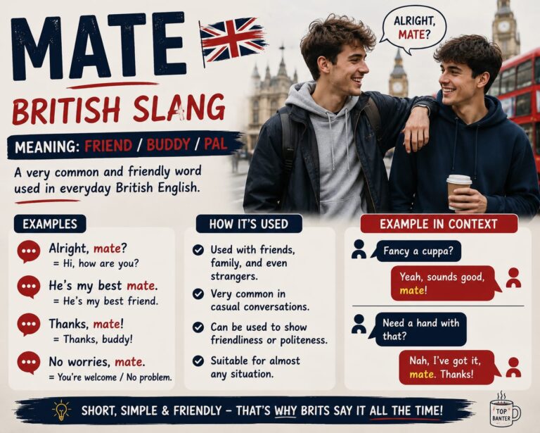 mate meaning british slang