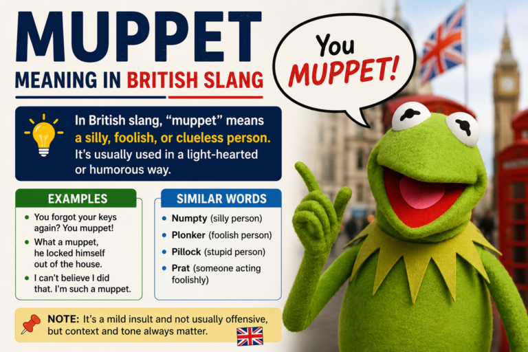muppet meaning british slang