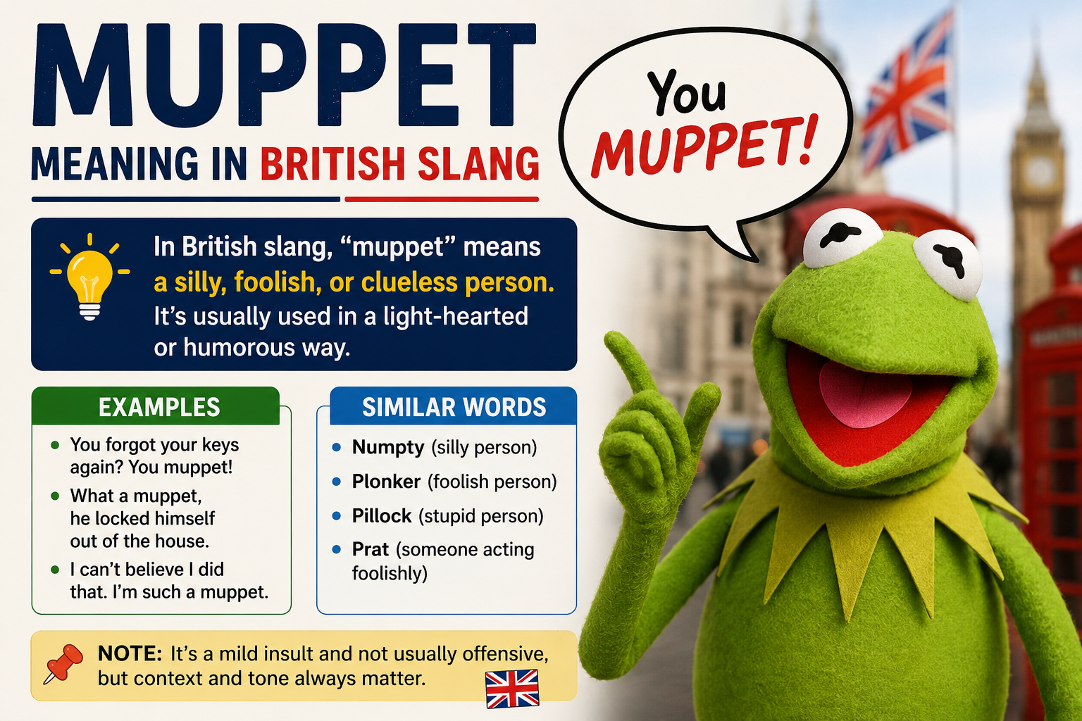 muppet meaning british slang